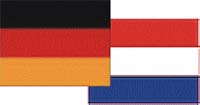 Deutsche und niederländische Flagge