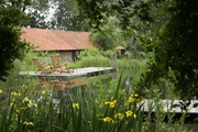 Blick auf den Teich im Lindenhof