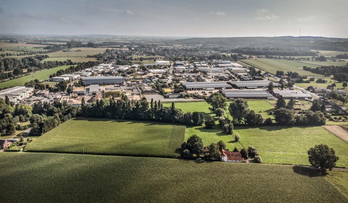 Panoramaaufnahme des Industriegebietes in Nütterden (Foto: Markus van Offern/Gemeinde Kranenburg)